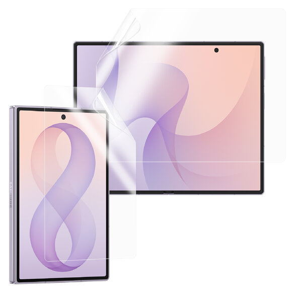 Ntech ScreenprotectorTPU Beschermfolie voor Samsung Galaxy Z Fold 8 – Voor- & Achterzijde – Transparant – Volledige Dekking