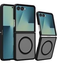 Ntech MagSafe hoesje Geschikt voor Samsung Galaxy Z Flip 8 hoesje Zwart