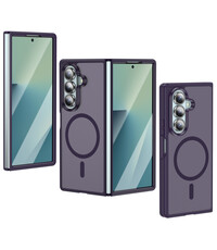 Ntech MagSafe hoesje Geschikt voor Samsung Galaxy Z Fold 8 Ultra hoesje Paars