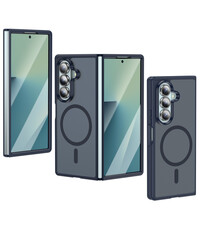 Ntech MagSafe hoesje Geschikt voor Samsung Galaxy Z Fold 8 Ultra hoesje Blauw