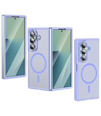 Ntech MagSafe hoesje Geschikt voor Samsung Galaxy Z Fold 8 Ultra hoesje Lila