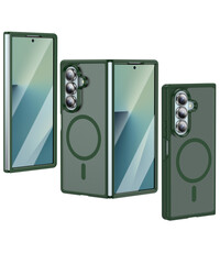 Ntech MagSafe hoesje Geschikt voor Samsung Galaxy Z Fold 8 Ultra hoesje Groen