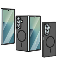 Ntech MagSafe hoesje Geschikt voor Samsung Galaxy Z Fold 8 Ultra hoesje Zwart