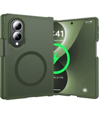 Ntech MagSafe hoesje Geschikt voor Samsung Galaxy Z Fold 8 hoesje Groen