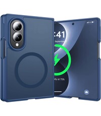 Ntech MagSafe hoesje Geschikt voor Samsung Galaxy Z Fold 8 hoesje Blauw
