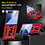 Ntech Hoesje Geschikt voor Samsung Galaxy Z Flip 8 Hoesje Rood - Anti-Shock Hybrid Armor hoesje Met Draaibare Ring Houder Backcover Telefoonhoesje
