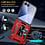 Ntech Hoesje Geschikt voor Samsung Galaxy Z Flip 8 Hoesje Rood - Anti-Shock Hybrid Armor hoesje Met Draaibare Ring Houder Backcover Telefoonhoesje