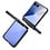 Ntech Hoesje Geschikt voor Samsung Galaxy Z Flip 8 Hoesje Blauw - Anti-Shock Hybrid Armor hoesje Met Draaibare Ring Houder Backcover Telefoonhoesje
