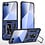 Ntech Hoesje Geschikt voor Samsung Galaxy Z Flip 8 Hoesje Blauw - Anti-Shock Hybrid Armor hoesje Met Draaibare Ring Houder Backcover Telefoonhoesje