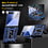 Ntech Hoesje Geschikt voor Samsung Galaxy Z Flip 8 Hoesje Blauw - Anti-Shock Hybrid Armor hoesje Met Draaibare Ring Houder Backcover Telefoonhoesje