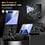 Ntech Hoesje Geschikt voor Samsung Galaxy Z Flip 8 Hoesje Zwart - Anti-Shock Hybrid Armor hoesje Met Draaibare Ring Houder Backcover Telefoonhoesje