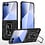 Ntech Hoesje Geschikt voor Samsung Galaxy Z Flip 8 Hoesje Zwart - Anti-Shock Hybrid Armor hoesje Met Draaibare Ring Houder Backcover Telefoonhoesje