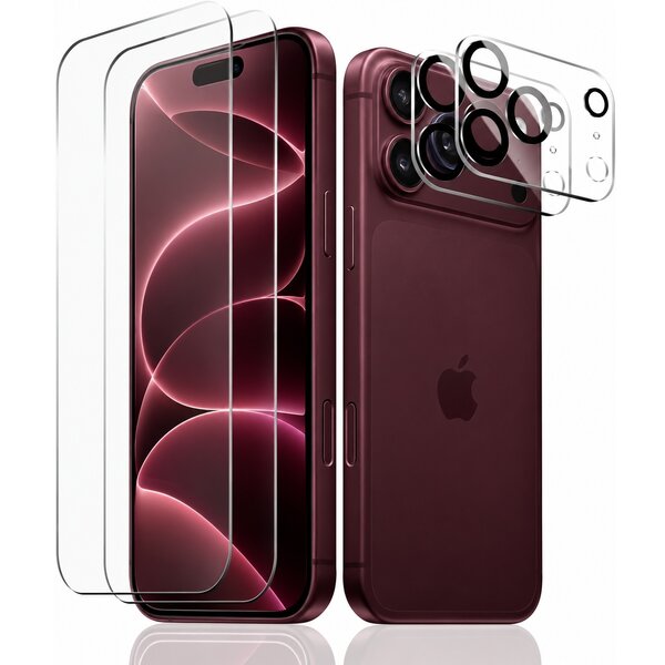 Ntech Screenprotector geschikt voor iPhone 18 Pro Max ScreenProtector en Camera lens protector/ Tempered glass - Beschermglas - Glasplaatje - 2+2 stuks