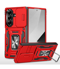 Ntech Hoesje Geschikt voor Samsung Galaxy Z Fold 8 Ultra Hoesje Rood
