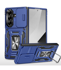 Ntech Hoesje Geschikt voor Samsung Galaxy Z Fold 8 Ultra Hoesje Blauw