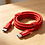 Ntech Ntech - USB C Kabel - 65W Snellader Kabel 1.2M - USB C naar USB C Oplaadsnoer Telefoon - Laptop - Geschikt voor iPhone  en Samsung Galaxy - Sony - OnePlus - Gevlochten Nylon Rood