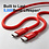 Ntech Ntech - USB C Kabel - 65W Snellader Kabel 1.2M - USB C naar USB C Oplaadsnoer Telefoon - Laptop - Geschikt voor iPhone  en Samsung Galaxy - Sony - OnePlus - Gevlochten Nylon Rood