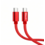 Ntech Ntech - USB C Kabel - 65W Snellader Kabel 1.2M - USB C naar USB C Oplaadsnoer Telefoon - Laptop - Geschikt voor iPhone  en Samsung Galaxy - Sony - OnePlus - Gevlochten Nylon Rood