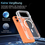 Ntech Ntech Magsafe Geschikt voor iPhone 18 Pro Max / 17 Pro Max Hoesje Transparant / Wit – Stand Functie – Shockproof Bumper case