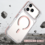 Ntech Ntech Magsafe Geschikt voor iPhone 18 Pro Max / 17 Pro Max Hoesje Transparant / Roze – Stand Functie – Shockproof Bumper case