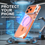Ntech Ntech Magsafe Geschikt voor iPhone 18 Pro / 17 Pro Hoesje Transparant / Oranje – Stand Functie – Shockproof Bumper case