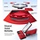 Ntech Hoesje Geschikt voor Samsung Galaxy S26 FE / S25 FE hoesje Rood - Shock Hybrid Armor Hoes met Kickstand Ring en Camera Bescherming - Geschikt voor MagSafe