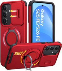 Ntech Hoesje Geschikt voor Samsung Galaxy S26 FE / S25 FE hoesje Rood