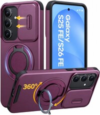 Ntech Hoesje Geschikt voor Samsung Galaxy S26 FE / S25 FE hoesje Burgundy