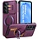 Ntech Hoesje Geschikt voor Samsung Galaxy S26 FE / S25 FE hoesje Burgundy - Shock Hybrid Armor Hoes met Kickstand Ring en Camera Bescherming - Geschikt voor MagSafe
