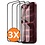 Ntech Full Cover Screenprotector geschikt voor iPhone 18 Pro Max Screenprotector Zwart 3pack | Volledige Beschermglas Tempered Glass | iPhone 17 Pro Max Screenprotector
