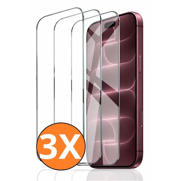 Ntech Screenprotector Geschikt voor iPhone 18 Pro Max / 17 Pro Max Screenprotector - Beschermglas - gehard glas – tempered glass - 3 Stuks