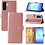 Ntech Hoesje geschikt voor Samsung Galaxy A18 5G hoesje Rose Goud pasjeshouder telefoon hoes - Met screenprotector tempered glass voor Galaxy A18 / A17 5G - 2x