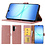 Ntech Hoesje geschikt voor Samsung Galaxy A18 5G hoesje Rose Goud pasjeshouder telefoon hoes - Met screenprotector tempered glass voor Galaxy A18 / A17 5G - 2x