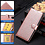 Ntech Hoesje geschikt voor Samsung Galaxy A18 5G hoesje Rose Goud pasjeshouder telefoon hoes - Met screenprotector tempered glass voor Galaxy A18 / A17 5G - 2x