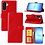 Ntech Hoesje geschikt voor Samsung Galaxy A18 5G hoesje Rood pasjeshouder telefoon hoes - Met screenprotector tempered glass voor Galaxy A18 / A17 5G - 2x