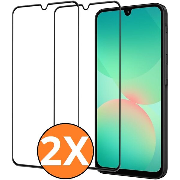 Ntech Full Cover Screenprotector geschikt voor Samsung Galaxy A18 / A17 5G Zwart 2pack | Volledige Beschermglas Tempered Glass | Samsung Galaxy A18 5G Screenprotector