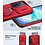 Ntech Hoesje Geschikt voor Samsung Galaxy A18 / A17 5G / hoesje Rood backcover met Met Draaibare Ring Houder en camera bescherming + Samsung A18 Screenprotector 2 pack