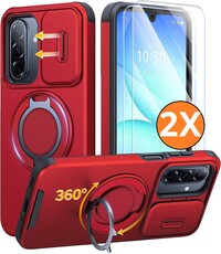 Ntech Hoesje Geschikt voor Samsung Galaxy A18 / A17 5G / hoesje Rood