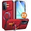 Ntech Hoesje Geschikt voor Samsung Galaxy A18 / A17 5G / hoesje Rood backcover met Met Draaibare Ring Houder en camera bescherming + Samsung A18 Screenprotector 2 pack