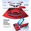 Ntech Hoesje Geschikt voor Samsung Galaxy A18 / A17 5G / hoesje Rood backcover met Met Draaibare Ring Houder en camera bescherming + Samsung A18 Screenprotector 2 pack