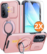 Ntech Hoesje Geschikt voor Samsung Galaxy A18 / A17 5G / hoesje Rose Goud
