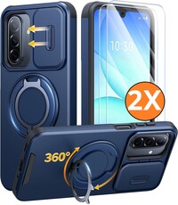 Ntech Hoesje Geschikt voor Samsung Galaxy A18 / A17 5G / hoesje Blauw