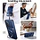 Ntech Hoesje Geschikt voor Samsung Galaxy A18 / A17 5G / hoesje Blauw backcover met Met Draaibare Ring Houder en camera bescherming + Samsung A18 Screenprotector 2 pack