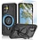 Ntech Magsafe Hoesje Geschikt voor Samsung Galaxy A18 / A17 5G / hoesje Zwart backcover met Met Draaibare Ring Houder en camera bescherming + Samsung A18 Screenprotector 2 pack