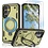 Ntech Magsafe Hoesje Geschikt voor Samsung Galaxy A18 / A17 5G / hoesje Groen backcover met Met Draaibare Ring Houder en camera bescherming + Samsung A18 Screenprotector 2 pack