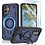 Ntech Magsafe Hoesje Geschikt voor Samsung Galaxy A18 / A17 5G / hoesje Navy backcover met Met Draaibare Ring Houder en camera bescherming + Samsung A18 Screenprotector 2 pack