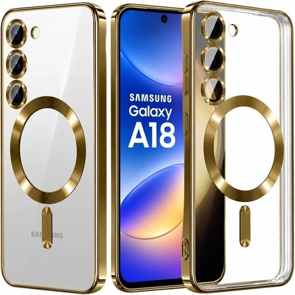 Ntech Hoesje Geschikt voor Samsung Galaxy A18 Hoesje Goud - Geschikt voor MagSafe – Siliconen Back Cover – Schokbestendig  Galaxy A17 - Telefoonhoesje – Dunne Beschermhoes