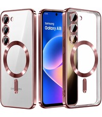 Ntech Hoesje Geschikt voor Samsung Galaxy A18 Hoesje Rose Goud