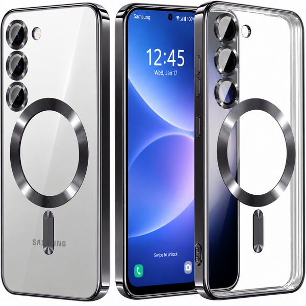 Ntech Hoesje Geschikt voor Samsung Galaxy A18 Hoesje Zwart - Geschikt voor MagSafe – Siliconen Back Cover – Schokbestendig  Galaxy A17 - Telefoonhoesje – Dunne Beschermhoes