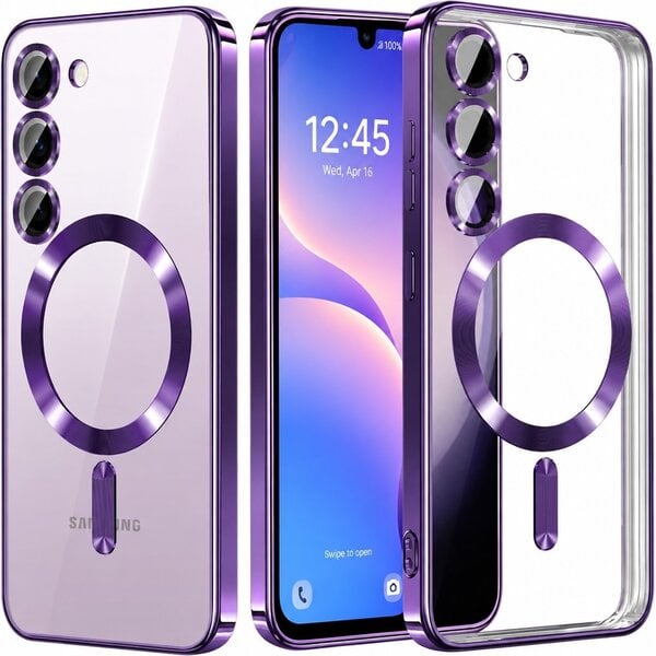 Ntech Hoesje Geschikt voor Samsung Galaxy A18 Hoesje Paars - Geschikt voor MagSafe – Siliconen Back Cover – Schokbestendig  Galaxy A17 - Telefoonhoesje – Dunne Beschermhoes